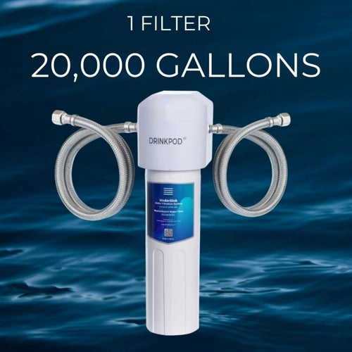 Unterbau-Trinkwasserfiltersystem, 3 Jahre oder 20.000 Liter, Ultrahochleistungsfähig