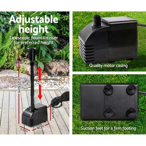 Kit Bomba Solar Submersível Gardeon com 2 Painéis — Fonte para Lago e Jardim