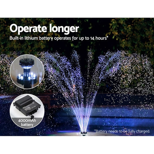 Bomba Solar Submersível Gardeon com Bateria — Fonte para Lago e Jardim