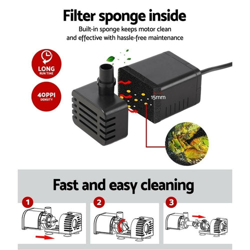 Bomba Solar Submersível Gardeon com Bateria — Fonte para Lago e Jardim