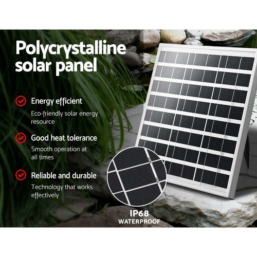Bomba Solar para Lago e Jardim — Painel Grande 8.2W