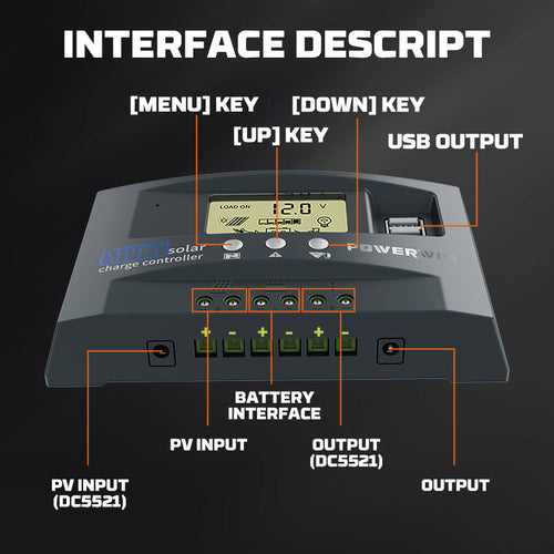 POWERWIN Solar controller MPPT50 50Ah for 12V & 24V