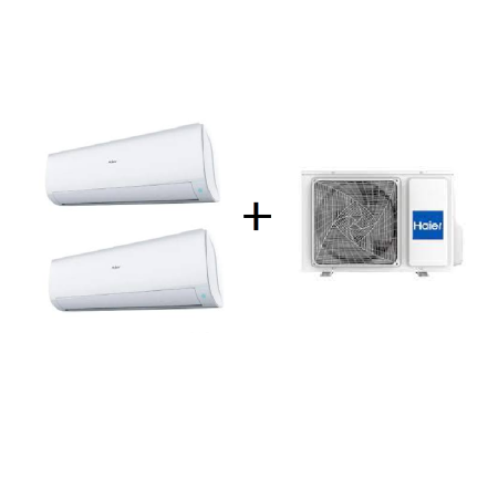 Ar Condicionado Multisplit - HAIER - FLAIR Plus - 7000+12000 Btu - Un. Ext. 2U40MS3FRA