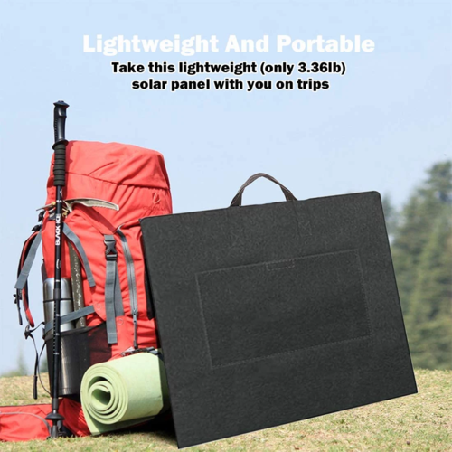 Painel Solar Dobrável Portátil 50W 18V — Campismo e Viagens