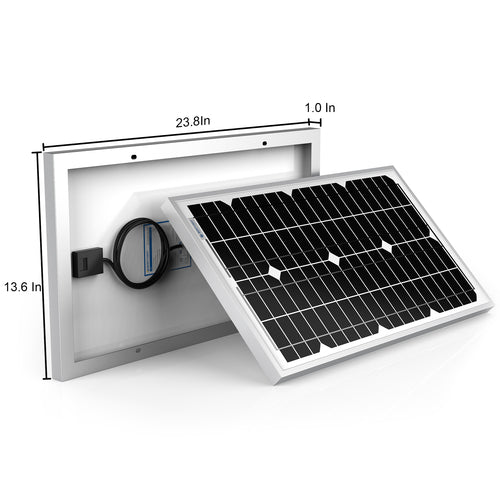 Painel Solar Monocristalino 30W 12V — Para Caravanas, Barcos e Sistemas Off-Grid