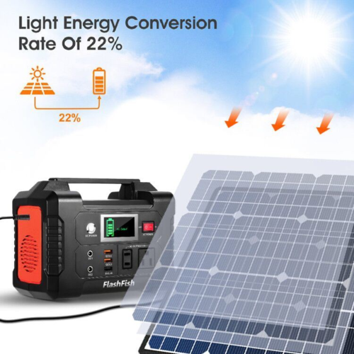 Estação de Energia Portátil 200W com Painel Solar 50W