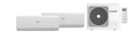 Ar Condicionado Pura Plus CANDY 18000 BTU's Multisplit - CY-09RAIN-M+CY-09RAIN-M+CY-2T18AOUT-A
